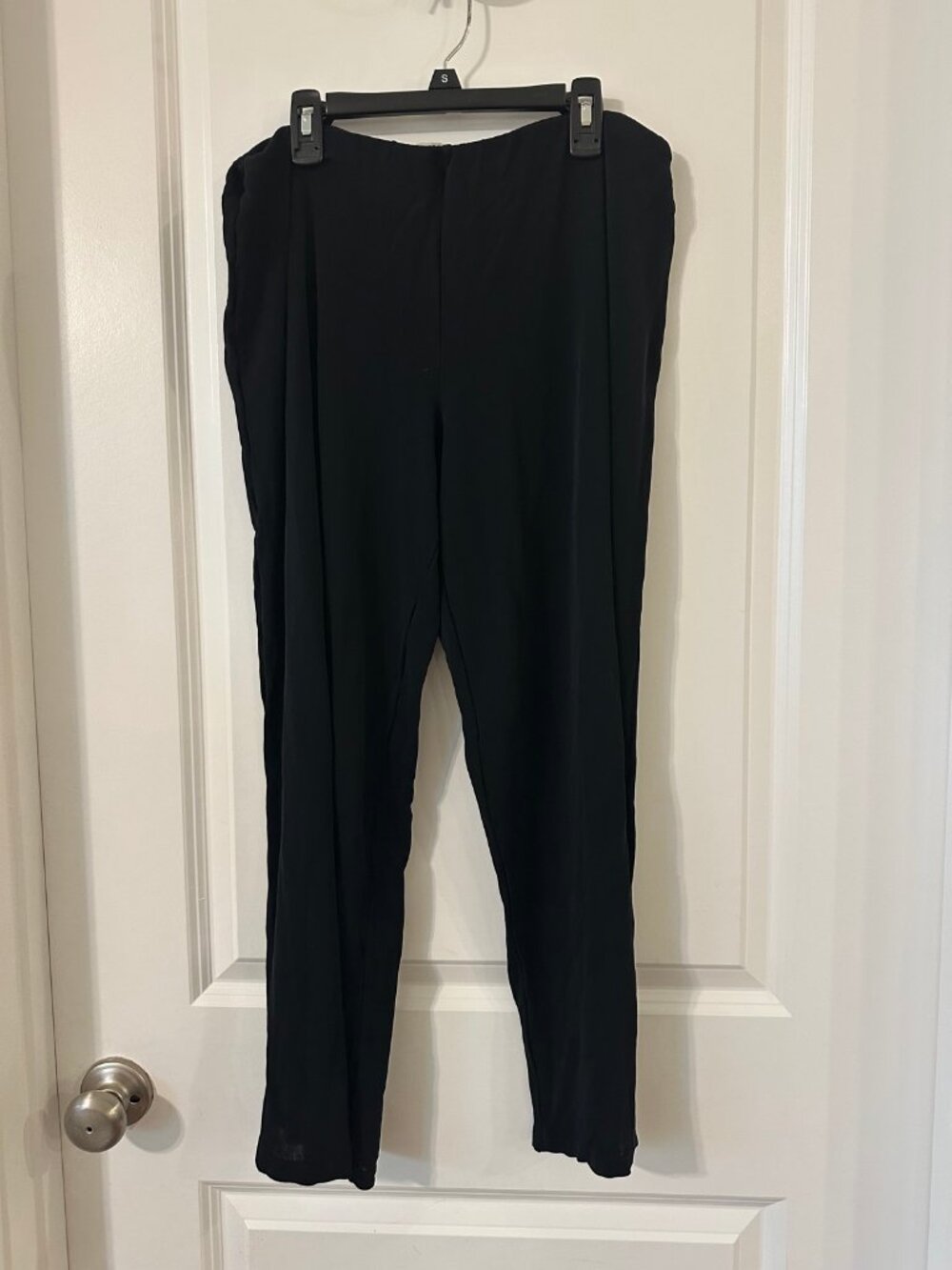 Ann Taylor Black Sheer Wide-Leg Pants — Large